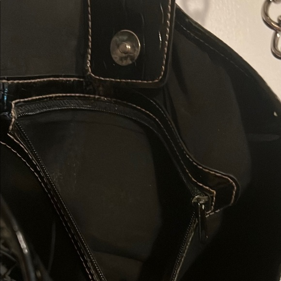 Rosetti Black Crocodile Embossed Shoulder Bag - Picture 5 of 8